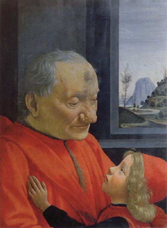Domenico Ghirlandaio old man with a young boy Sweden oil painting art